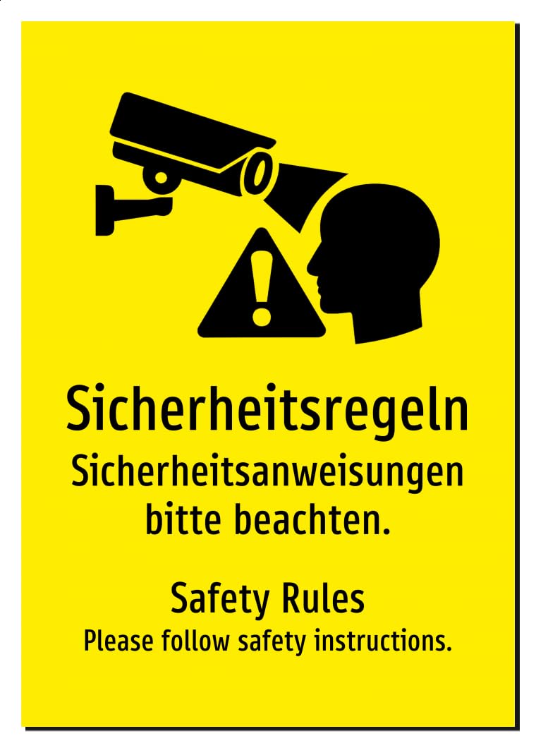 48968-DEEN-S-13 | Sicherheitsregeln/Safety Rules Schild zweisprachig