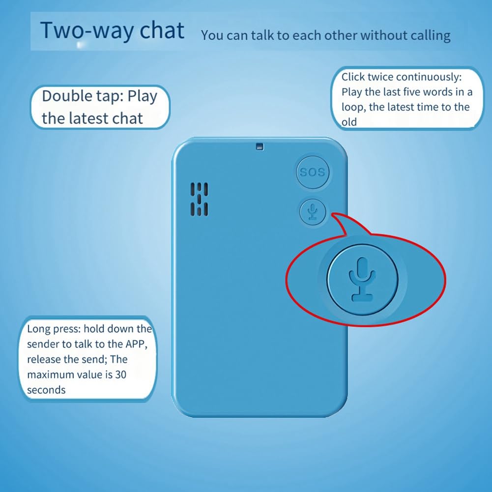 4G Lokalizator GPS Alarm Osobisty Alarm Niebieski identyfikator dla studentów pracujących z funkcją rozmowy dla starszych studentów