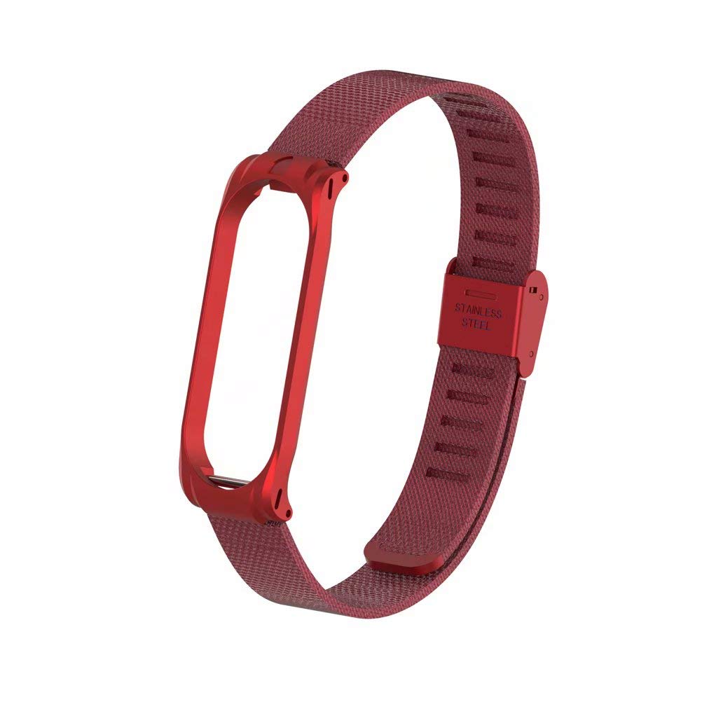 Xiaomi Mi Band 4/Mi Band 3 Band,Replacement Bracelet Metal Stainless Steel Strap Wristband Accessories for Xiaomi MiBand 4/MiBand 3