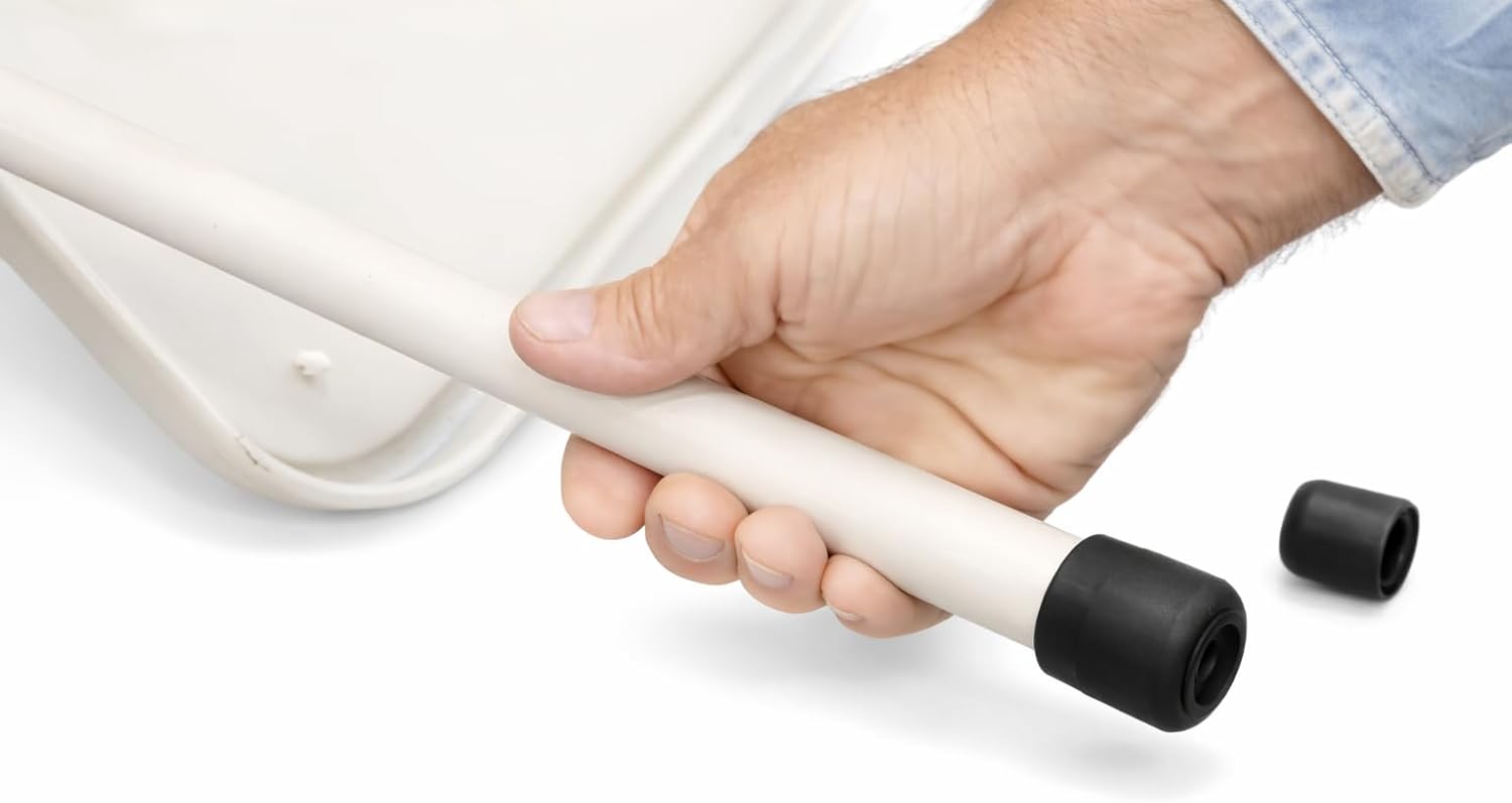 Tech Team #00814, Black Chair Tips, Slip-On, 1/2" (12 mm) Dia., Protect Floors from Chair Legs, Prevent Sliding, 4 Pieces