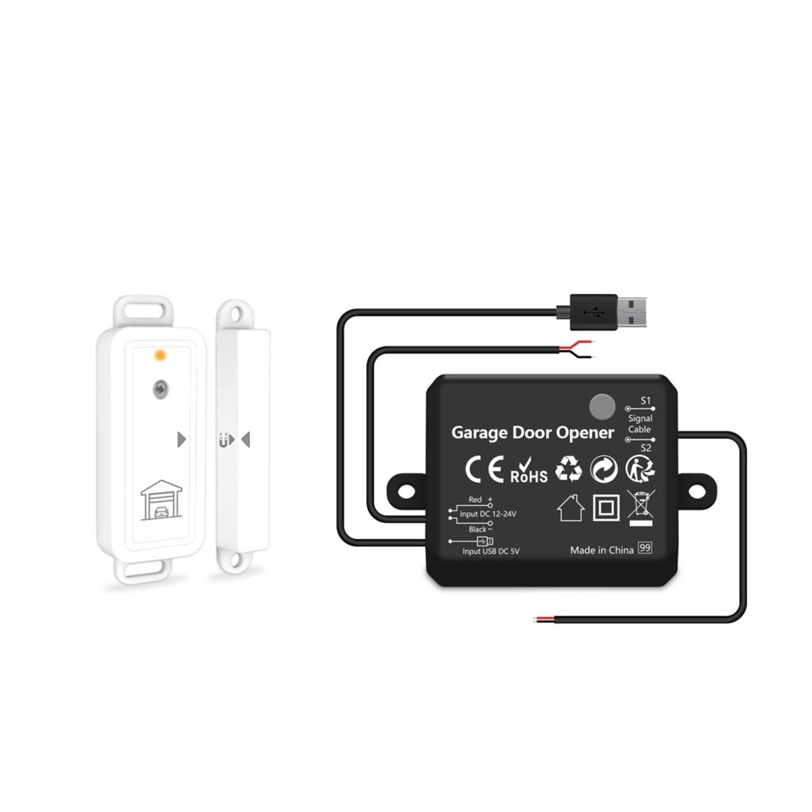 Télécommande de garage DC 5V 12-24V à double tension d'entrée stable - 2