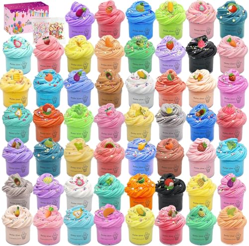 54 Pack Butter Slime Toy kit, Super Soft and Non-Sticky,Very Suitable Birthday Gifts for Boys and Gir,Party Favors,Stress Relief Toys,Easter Filling Stuffers.