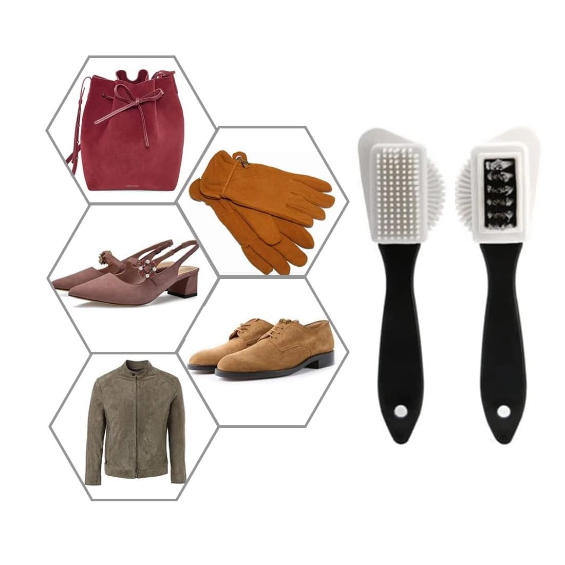 Kit Pulizia Camoscio Spazzola Per Scarpe Scamosciate Pezzi