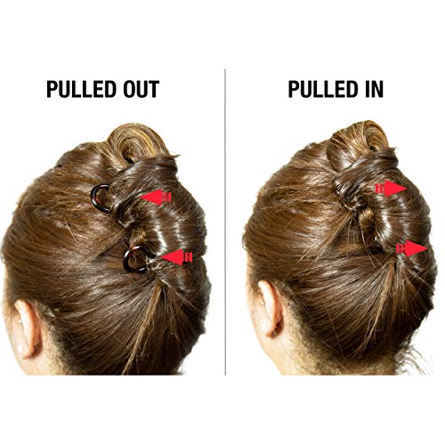 Camila Paris AD824 French Twist Stick Hair Fork, 2 Medium Wavy U Shaped Hair Pin Clip for Spiral Updo and Bun, Tortoise Shell, Fashion Flexible Styling Hair Accessories for Women, Made in France