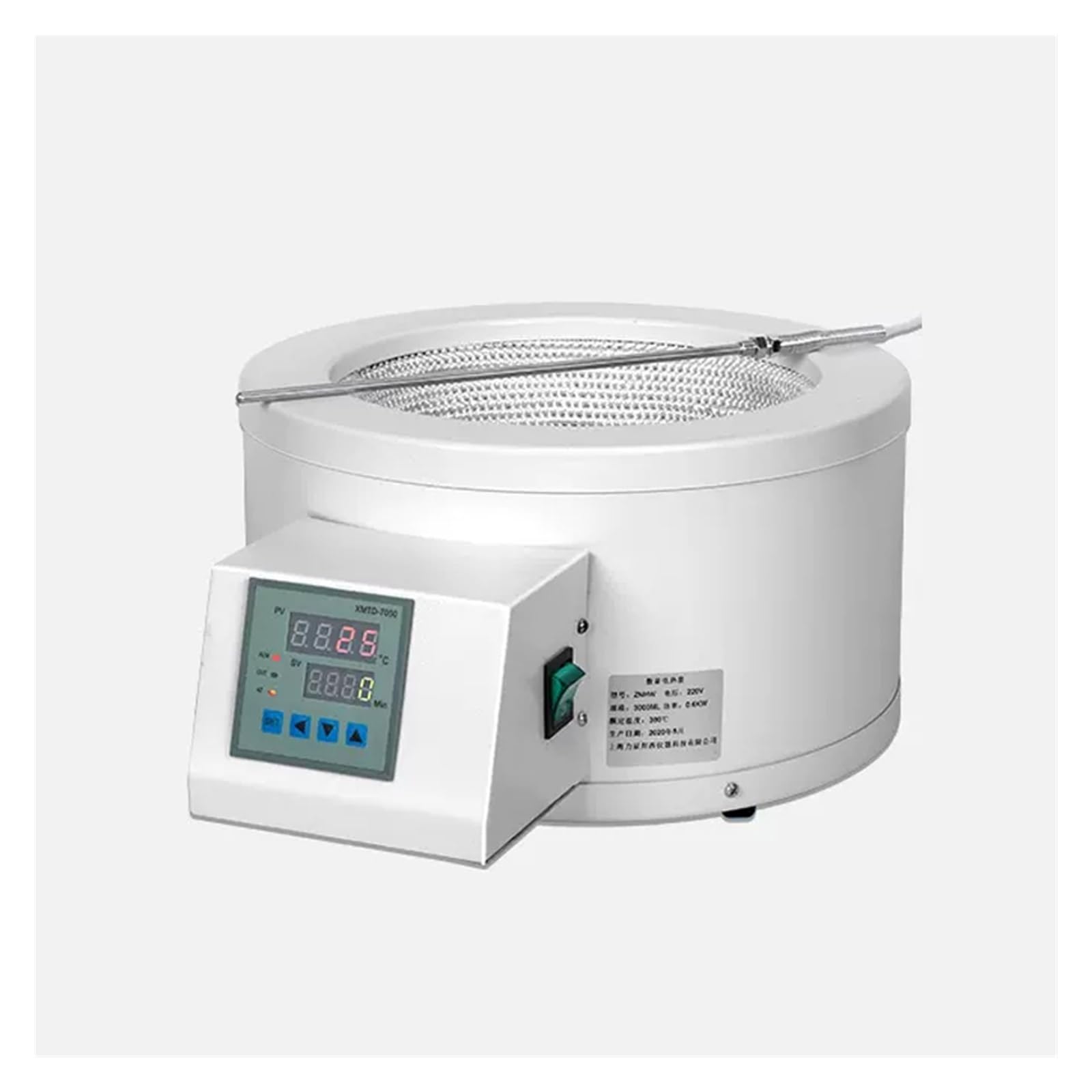 Digitale Kochplatte Laborheizgeräte, 10 l Fassungsvermögen, digitaler Heizmantel, 1500 W, Korrosionsschutzbehandlung, Temperaturbereich 380 °C