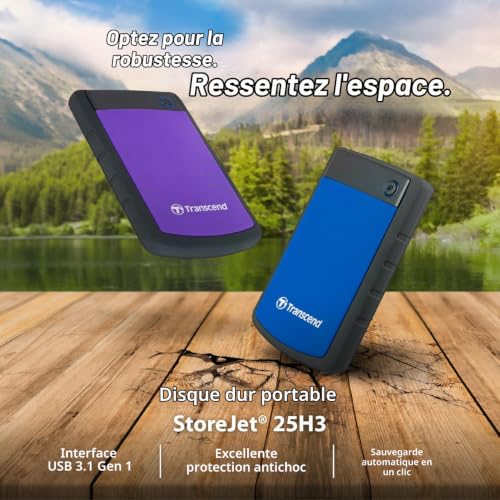 Transcend StoreJet 25H3P USB 3.0 2TB disque dur externe 5400 trmin 2.5 Micro USB B 3.2 Gen 1 3.1 Gen 1 Neuf - vue 9