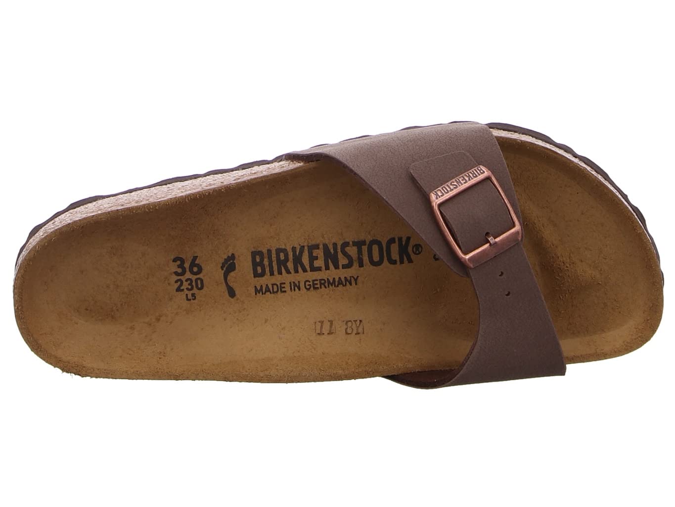 Birkenstock Madrid Sandali Unisex Adulto, Marrone (Mocca Nubuk), 44