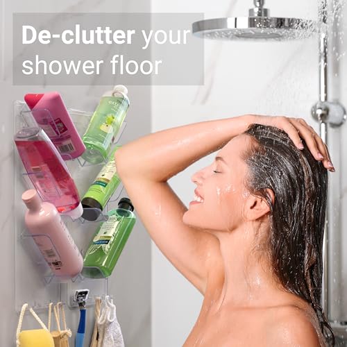 S.B.Weston Shower Caddy 3XL (2 Pack) - Rustproof, No Drilling, No Suction Cups - Stores & Organises Large Shampoo & Conditioner Bottles - Bathroom Storage Rack - Cosy Home Interiors S.B.Weston Shower Caddy 3XL (2 Pack) - Rustproof, No Drilling, No Suction Cups - Stores & Organises Large Shampoo & Conditioner Bottles - Bathroom Storage Rack - Image 4