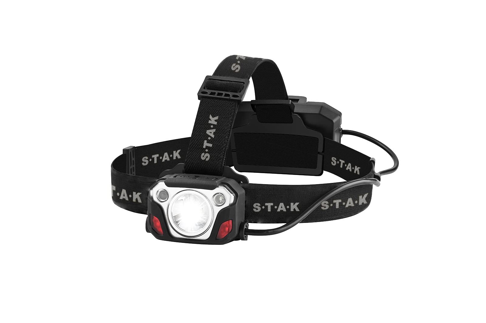 Linterna frontal recargable Stak CAESAR de 10W y 1200 lúmenes con reflector 8