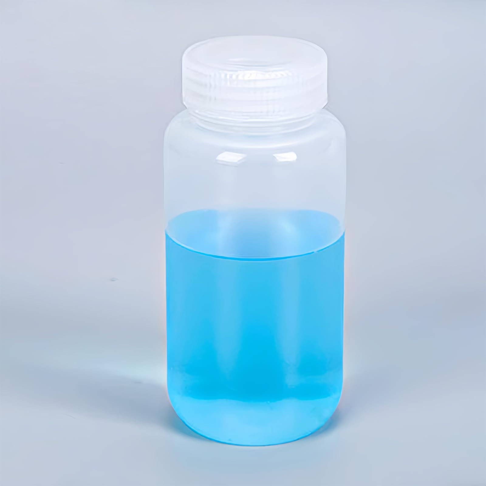 4 botellas de plástico de 500 ml: botella de plástico de boca ancha, botella de ensayo de laboratorio, botella de HDPE, botellas de reactivo químico de laboratorio para botellas de píldoras