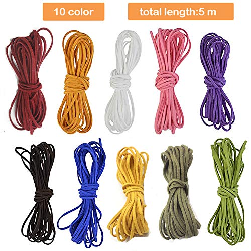 iDMRURvm Traumfänger Bastelset Traumfänger Bastelset mit 5 Stück Metall Traumfänger Kreis 10 Stück 3 mm Lederschnur 50 Stück Federn 60 Stück Gemischten Holzperlen für DIY Handwerk Traumfänger Stricken