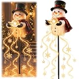 Snowman Magic Fountain - Flowing Snowflake LED Christmas Garden Light (#1) (#1)