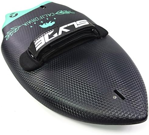 SLYDE Wedge Body Surfing handboard/Handplane with Embedded Camera Attachment, Leash Plug and Adjustable handstrap