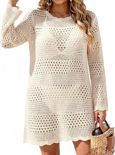 Image of CoCozy Swimsuit Coverup for Women, Crochet Bikini Beach Cover Up