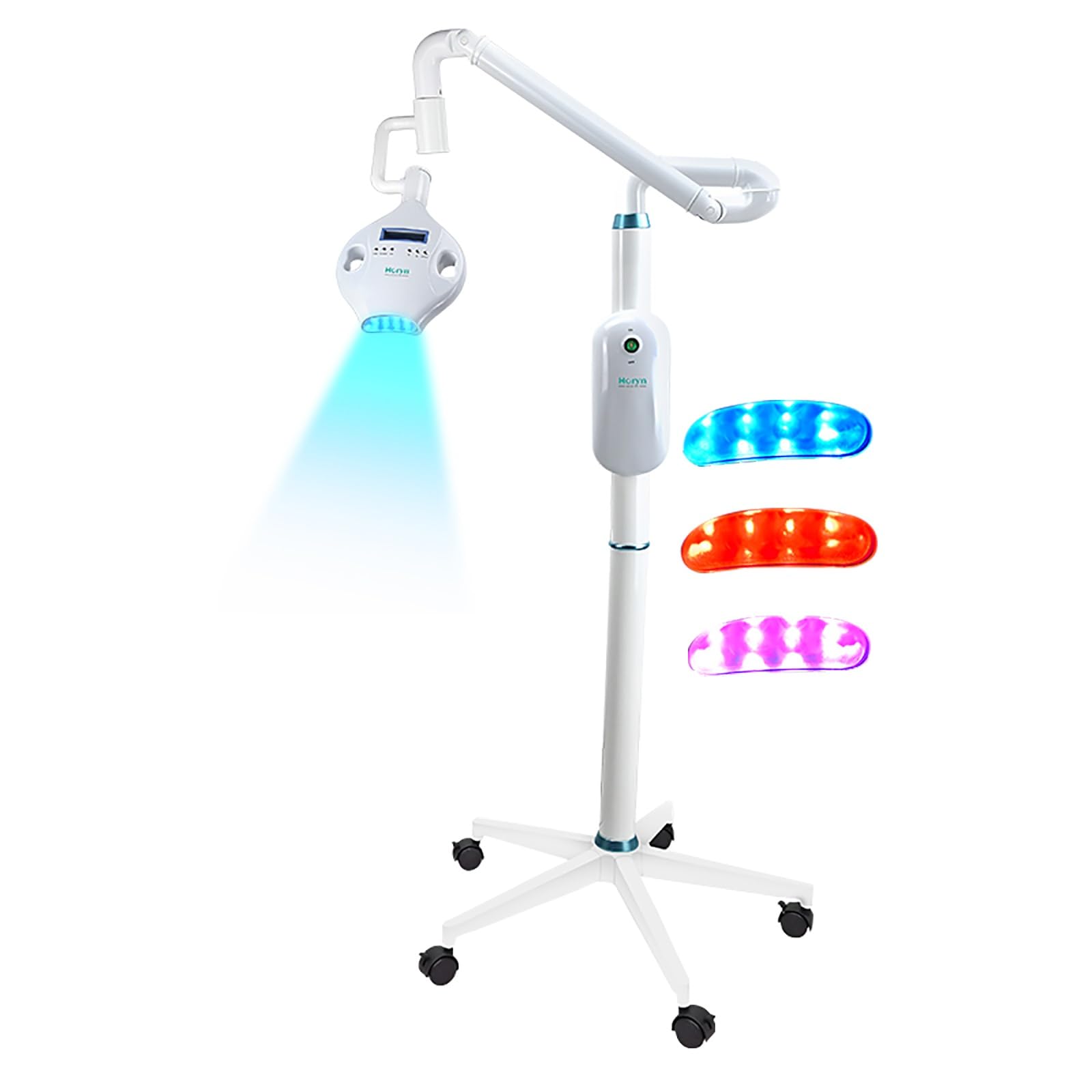 Tooth Whitener 3 Colors Blue Red Purple Light Mobile 40W Dental Teeth Whitening Bleaching Lamp White