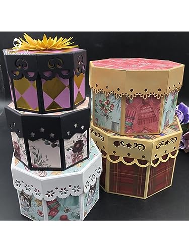 Matrices de découpe boîte à friandises en métal pour scrapbooking et découpe de cartes