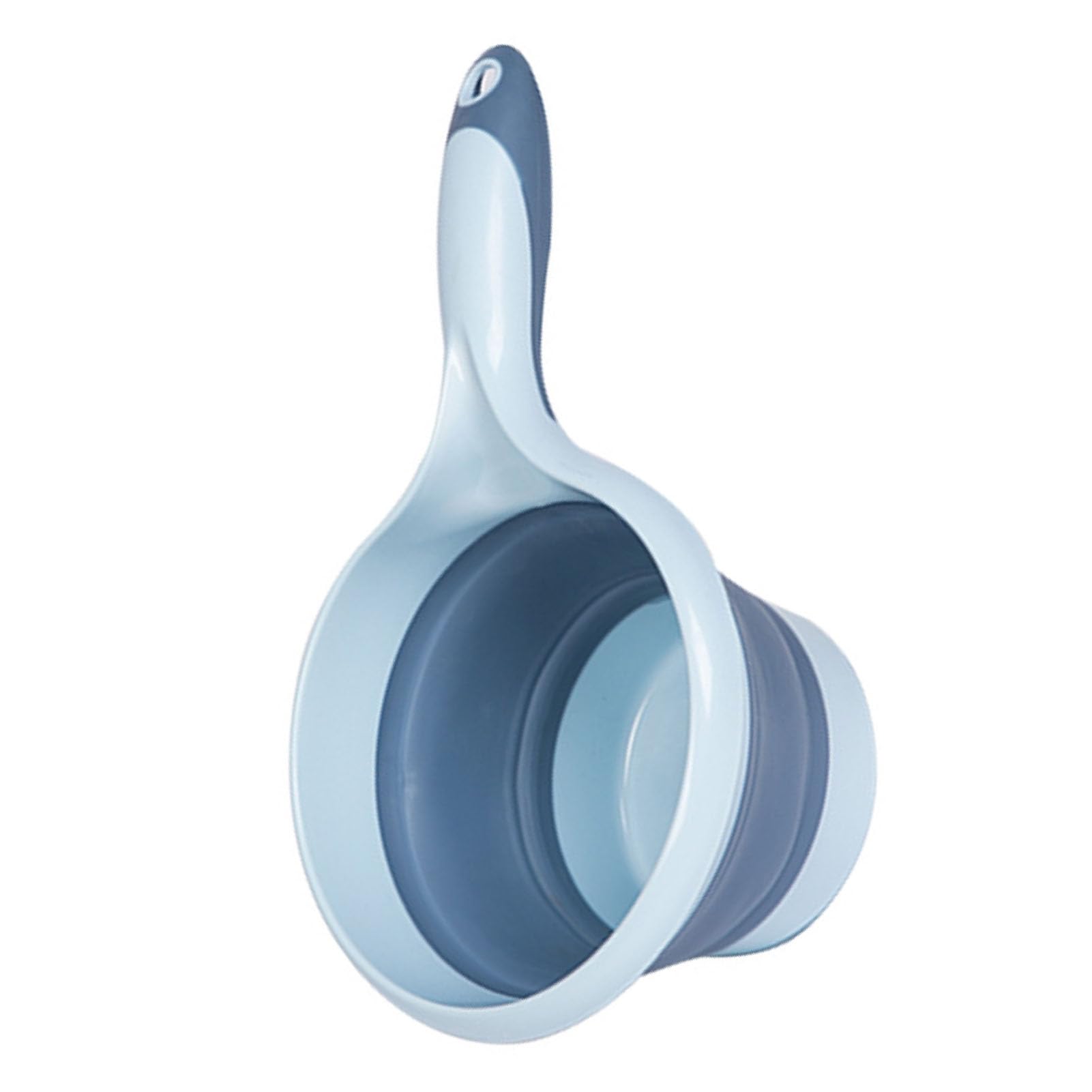 CHEOTIME Folding Water Ladle, Collapsible Water Scoop Portable Water Pourer Dipper Spoon for Kitchen Ladles Bathroom Washing Water Scoop(Sky Blue)
