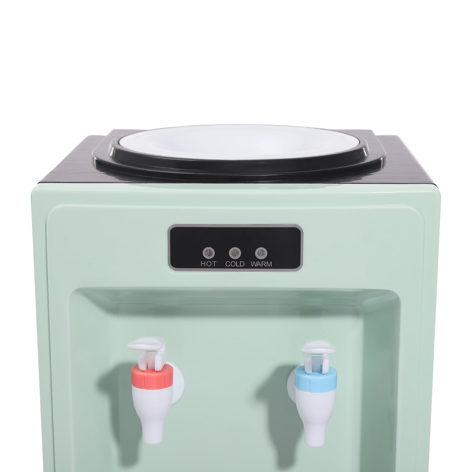Dispensador de agua caliente eléctrico, 24 x 24 x 36 cm, cubo aplicable de 4,5 a 18,9 L, agua caliente/fría, doble caño, diseño de entrada de agua, dispensador de agua caliente y fría