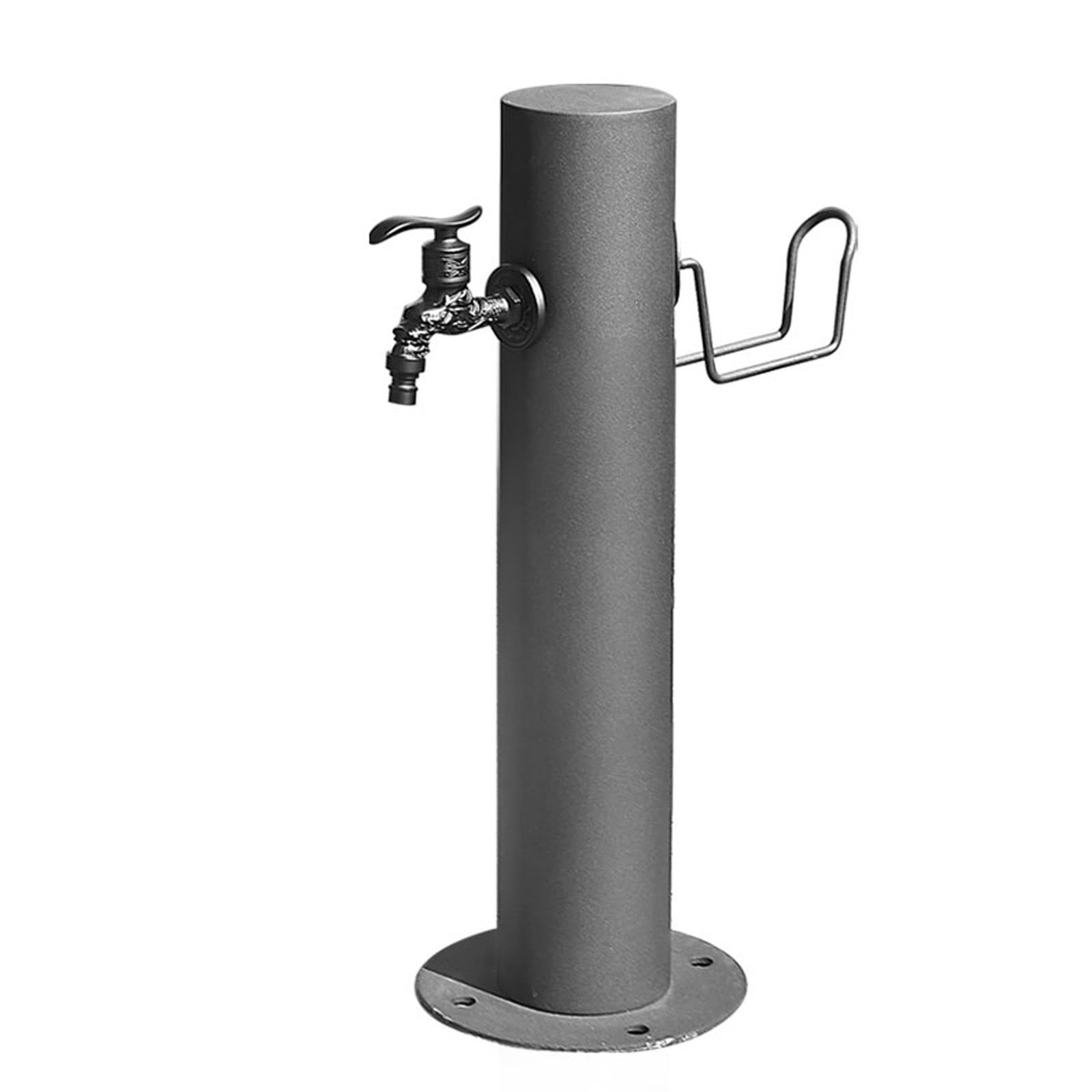 Colonna d'acqua esterna con rubinetto e pistola a spruzzo, beccuccio antigelo per esterni con supporto per tubo, installazione di ingresso laterale/inferiore, per irrigazione da giardino e lavaggio
