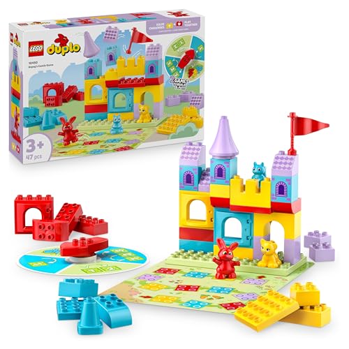Lista de lego duplo juegos baratos - Genial! 4 LEGO Duplo Juego del Castillo de Hopsy - Juguete Educativo con 3 Animales Inc. Conejo, Castillo de Juguete y Juego de Mesa Infantil - Regalo de...
