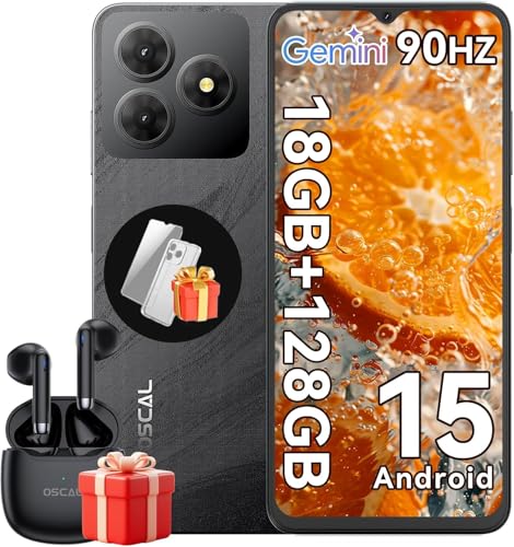OSCAL Flat2 Android15 �X�}�[�g�t�H���{�� 18GB+256GB+2TB �g�� 6.56�C���` 90Hz���t���b�V�����[�g 8�R�ACPU 13MP+8MP�J���� ��/�w��F�� 5000mAh��e�ʃo�b�e���[ 3.5mm�w�b�h�t�H���W���b