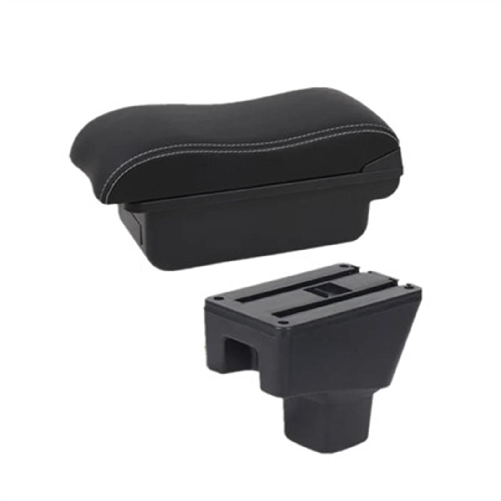 NOHEEU Car Armrest Box Dedicated Interior Retrofit Parts Center Storage Accessories For SUZUKI SX4(A2 white line No USB)