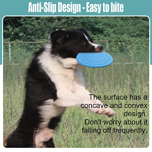 Coldchill 7 Inch Dog Flying Disc, Puppy Flyer Toy React Faster Training Interactive Toys For Small Medium Dog, Lightweight Durable And Water Resistant Floating Saucer (Blue+Orange) #TOP3