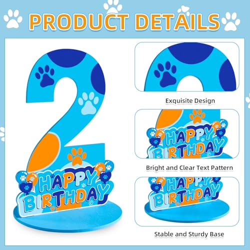 Patte de chien déco anniversaire 2 ans en bois naturel