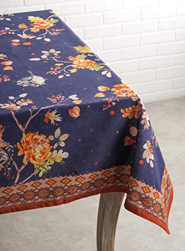 Maison D' Hermine Tablecloth 100% Cotton 60"X120" Washable Rectangle Table Cover Decorative Tablecloths, Dining, Buffet Party & Camping, Kelim - Infinity - Thanksgiving/Christmas #TOP6