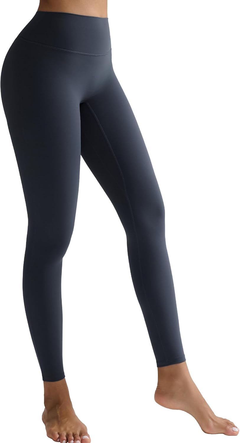 RUNNING GIRL No Front Seam Leggings for Women 25" Inseam, High Waisted Seamless Buttery Soft Yoga Pants