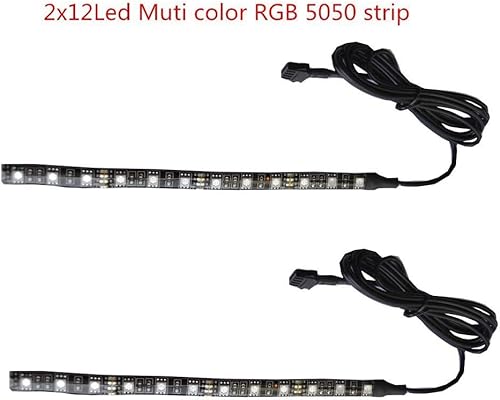 Miniatura 2 de Kingshowstar 2 luces LED de 8 pulgadas, 12 luces LED flexibles multicolor 5050 SMD Flex RGB para motocicleta, ATV, coche, 2 unidades