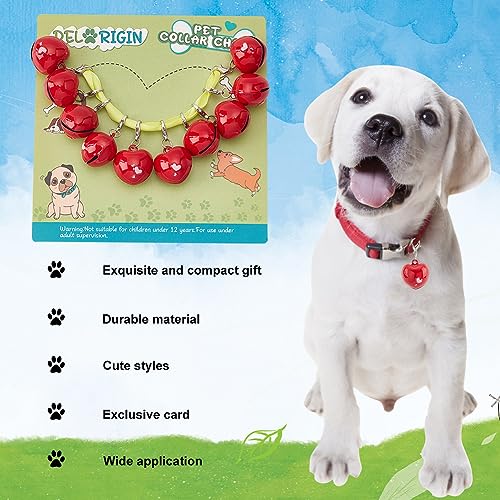DELORIGIN 10pcs Heart Collar Bells for Cat Dog, Red Heart Jewelry Bell Charms Pet Collar Pendants Clip-on Charms for Bag Decor Keychain Pet Necklace Training Home Decoration - Thumbnail 5