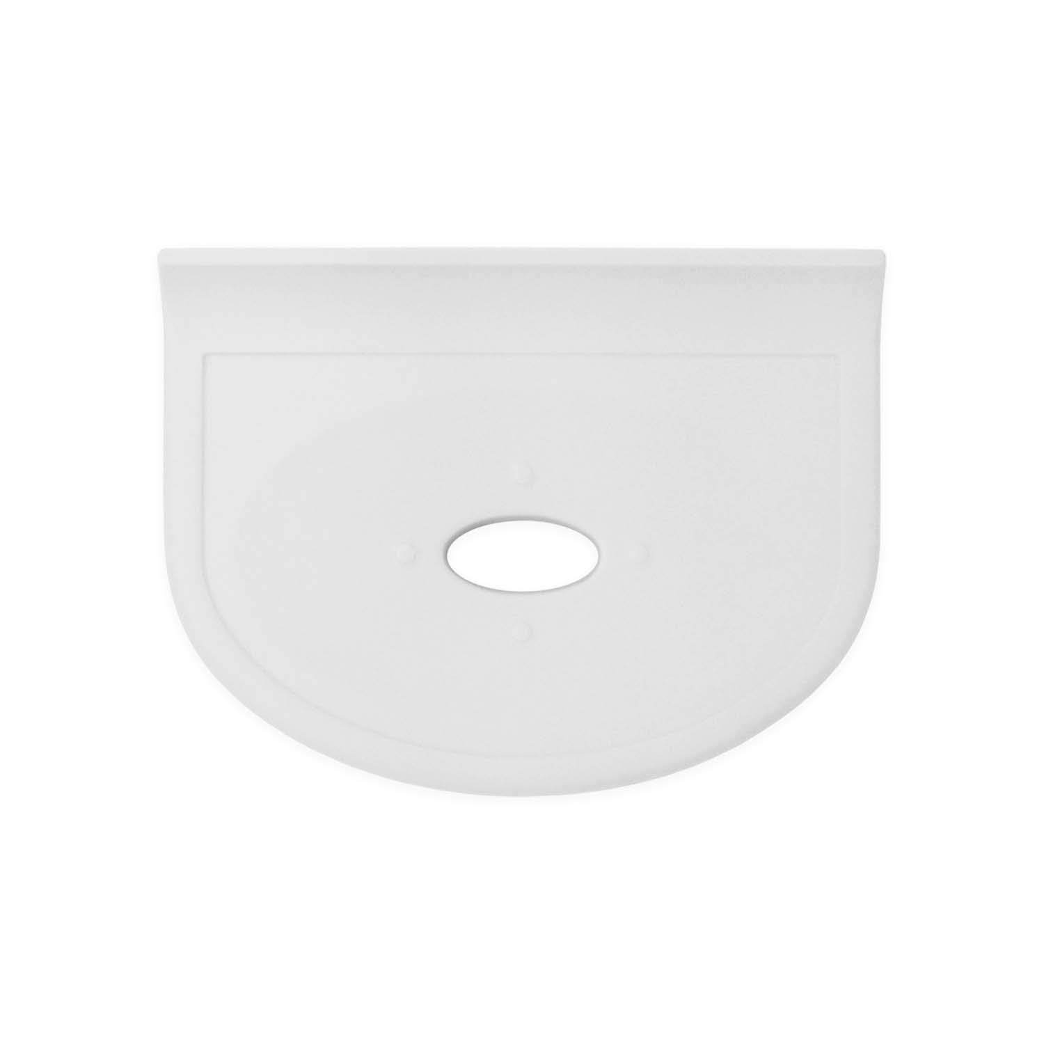 Questech Decor Floating Shower Shelf Soap Dish, Wall Mounted Retrofit for Tiled Shower Walls, Bathroom Shower Organizer, 5 Inch Metro Flatback Shelf, Bright White Matte