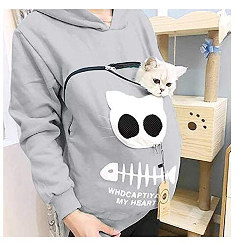 Huisdier Kat Hond Vrouwen Hooded Sweatshirts Carrier Pouch Pullover Kangaroo Pouch Hoodies - Image 4