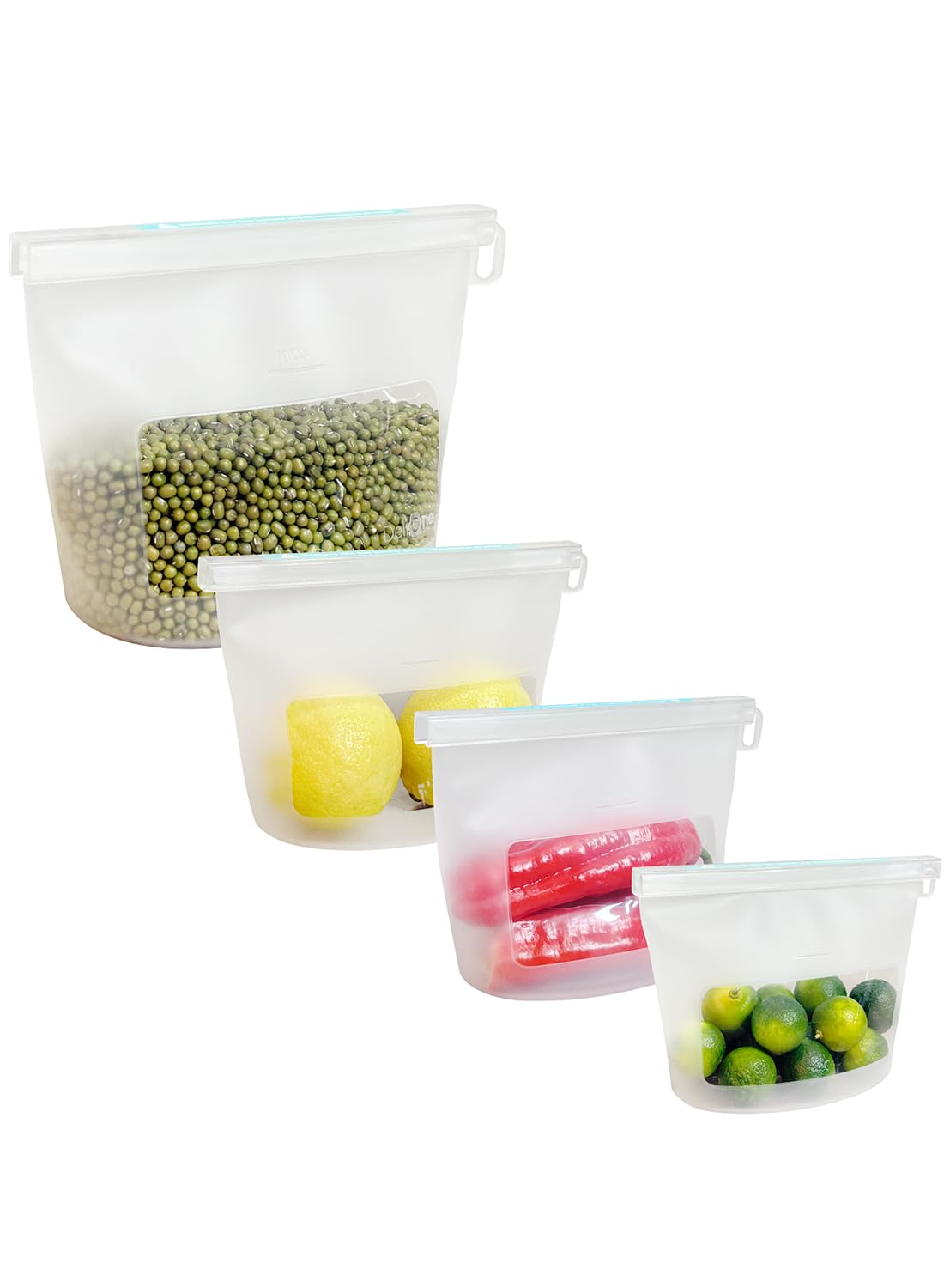 CuLiDing Reusable Silicone Food Storage Bags (Set of 4)