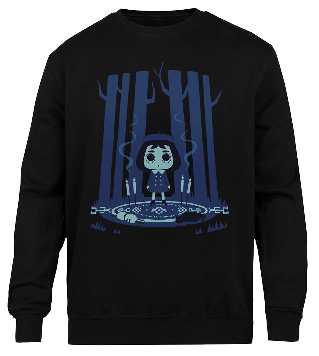 Małe Nieszczęście W Lesie Unisex Czarny Sweter Ekologiczny Unisex Black Sweatshirt Eco-Friendly Crewneck