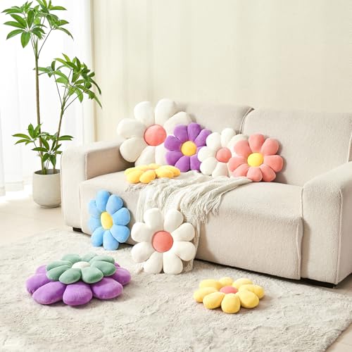 Mepherl Flower Pillow,Daisy Pillow Flower Shaped Throw Pillow,Cute Pillows Flower Cushion,Flower Floor Pillow Seating Cushion For Bedroom,Sofa,Couch thumb #1