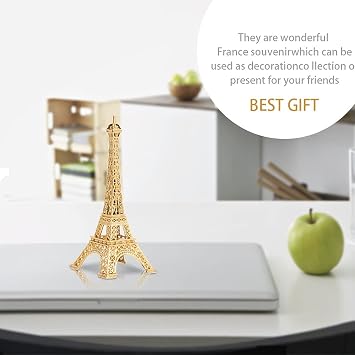 Mini Metal Eiffel Tower Model Figurine, French Eiffel Tower Decoration for Souvenirs, Cake Table Decor, Gifts, Party, Home Decoration (2x2x5Inch)