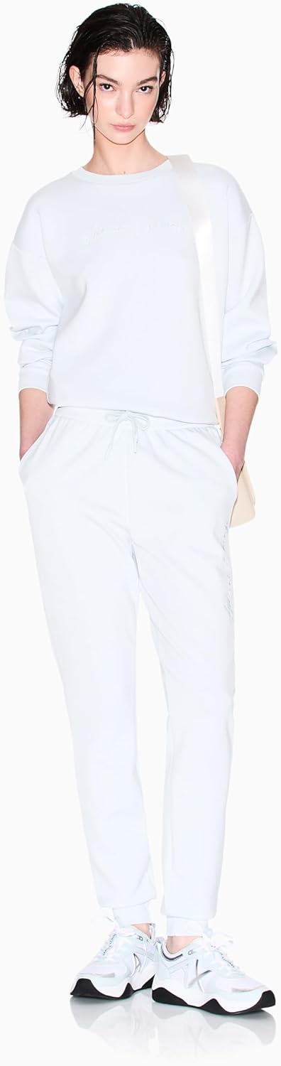 Armani Exchange womens Signature Logo Crewneck