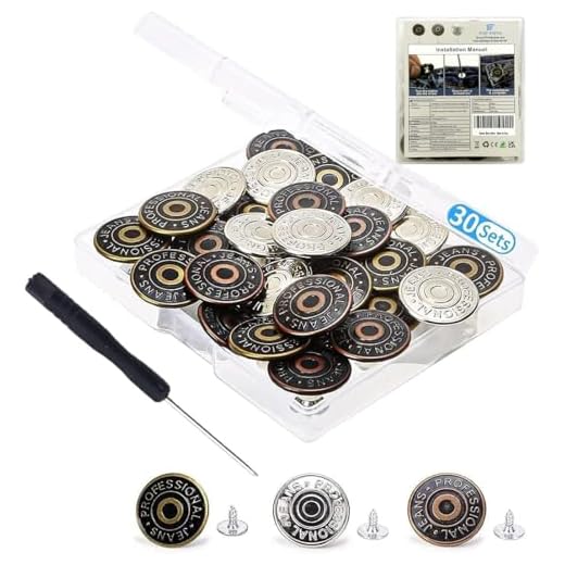 10 Stück Jeans Knöpfe Ohne Nähen, 17mm Button Pins Jeans, Hosenknöpfe Zum Stecken, DIY Jeansknopf, Knöpfe Hosen Enger Machen, Jeans Knöpfe zum Erweitern oder Reduzieren der Hosengröße(Silber) 5 Hosen Ersatz Knöpfe, ersetzen 17mm Knöpfe, 30 Pack, 17mm Durchmesser, Knöpfe für Jeans mit Nieten, Jeans Knopf zum Einschlagen, Metall Hosenknopf, zur Reparatur von Jeans, Hose, DIY (17MM)