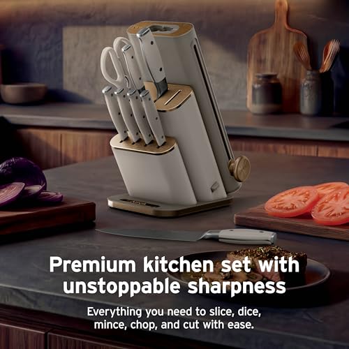 Image of Ninja NeverDull 10-Pc German Steel Knife Set, Stone Gold, NK32010SD1
