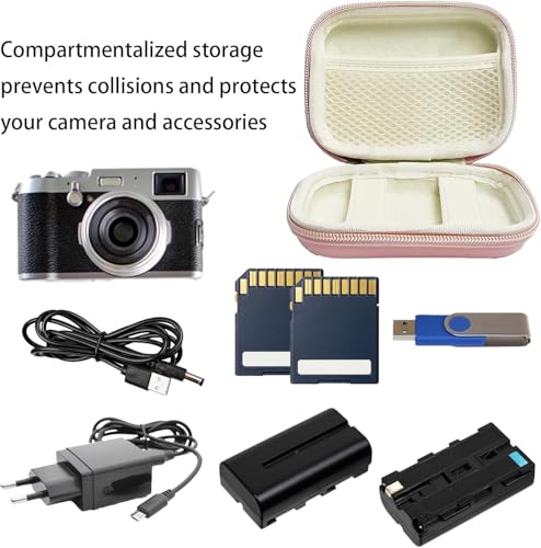 Image of INOCEAN Camera Case, Small Camera Bag, Waterproof Protective Pouch for Outdoor Photography, Compact Storage for Travel and Daily Commute, Pink Color for Easy Identification