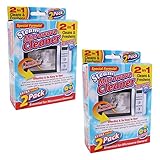White Hinge 4X Microwave Steam Cleaning Packs Fast Acting Degreaser Fat Stain Remover Cleaner