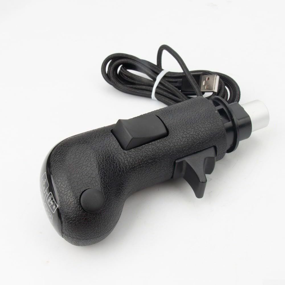 Palanca de cambios de tres botones de alta sensibilidad para Logitech G27 G29 para Thrustmaster Th8a Th8s Leistat A7, accesorio de simulador de rueda de carreras, plástico ABS negro, rendimiento