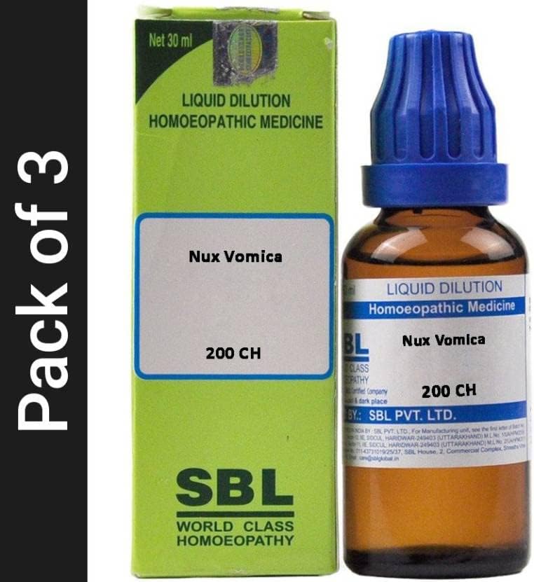 SBL Nux Vomica 200 CH Dilution (3 x 30 ml)
