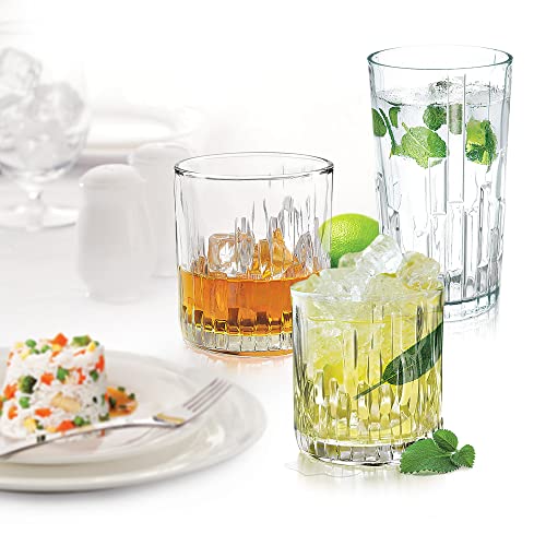 Image of Treo by Milton Steps 330 Whiskey Glass Tumbler, Set of 6, 330 ml Each, Transparent
