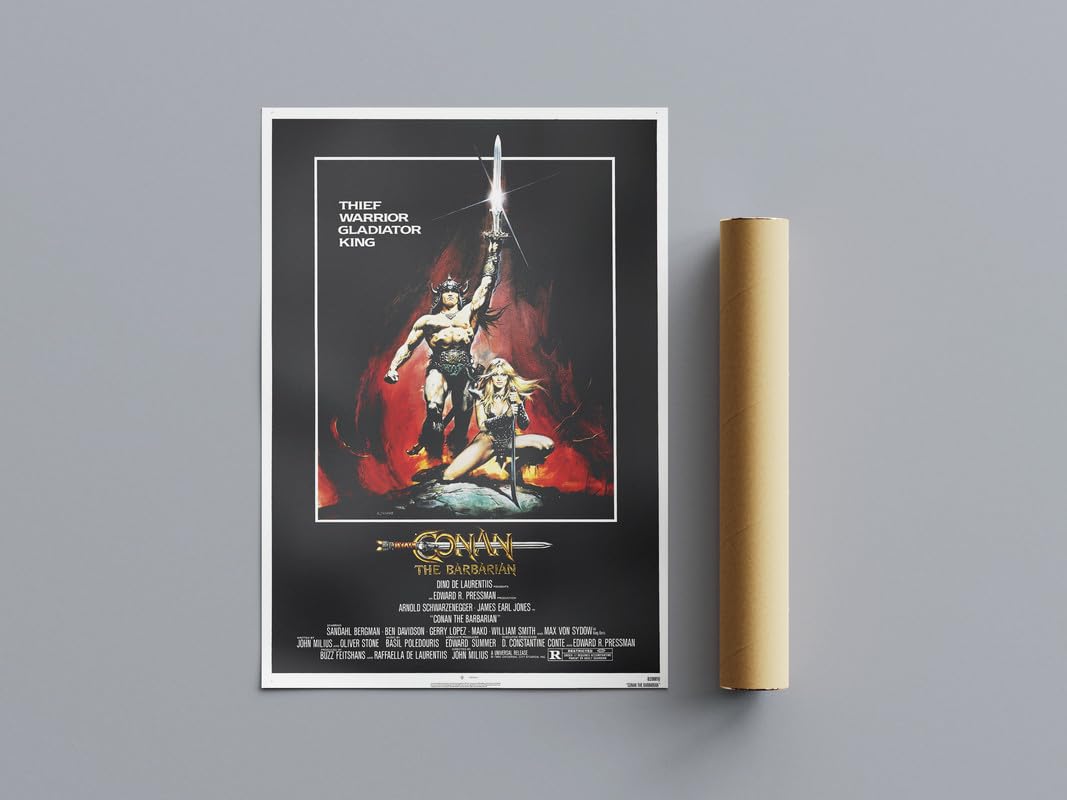 Pixie Posters Multi Colour Cult Classic Movie Posters Conan The Barbarian Wall Art (A4 Size 21Cmx29.7cm)