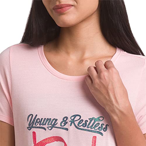 Image of Spykar Women's Cotton Printed Slim Fit T-Shirt