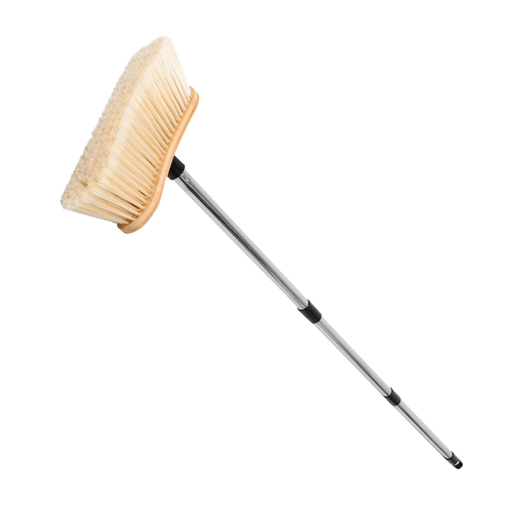 PACKOVE Spazzola Rigida per Esterni Setole Dure con Manico in Acciaio Resistente per Patio e Giardino Rimuove Sporco e Detriti Ostinati e Design Ecosostenibile