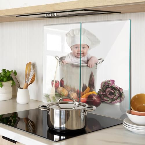 Protège-plan de travail symétrique moderne chic au contact alimentaire certifié